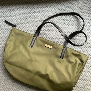 Kate Spade Green and Black Tote Bag with Metallic Accents